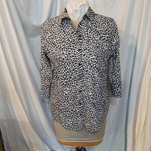 Chico's Zebra Stripe Blouse